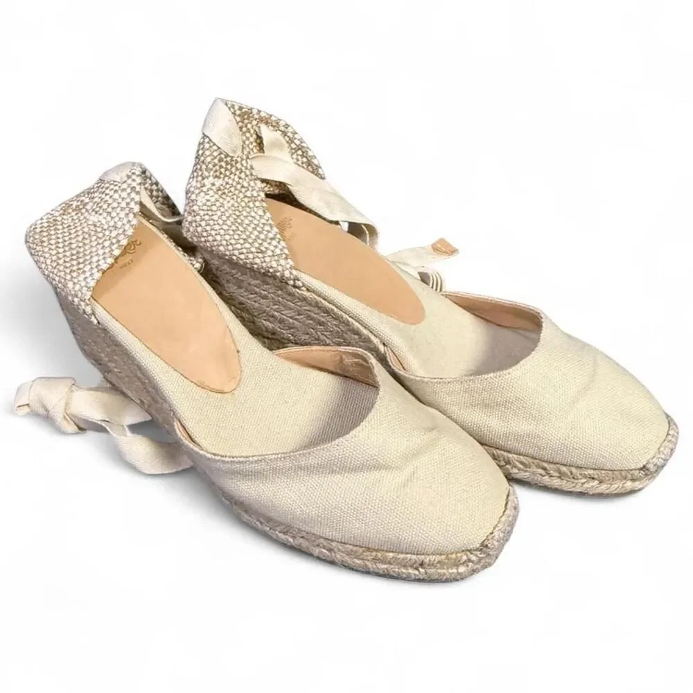 Castaner Women's Cream and White Espadrilles